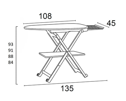 Arredamenti-Italia Bügelbrett Stirocomodo  in Naturholzfarbe